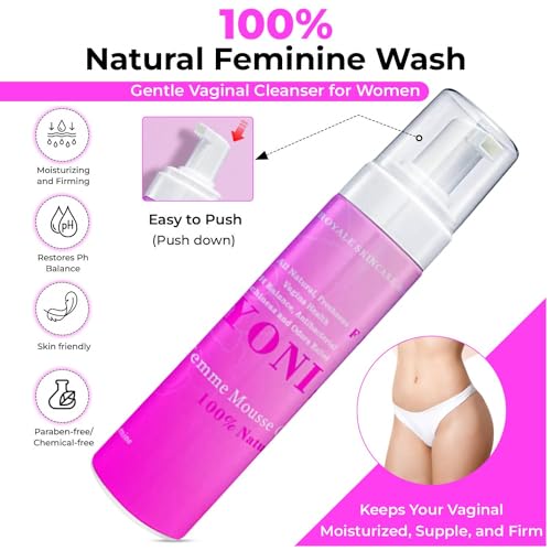 Vroyale Beauty 100% Natural Feminine Wash - 250 ml pH-Balanced Yoni Femme Mousse Vroyale Beauty buy supplements canada