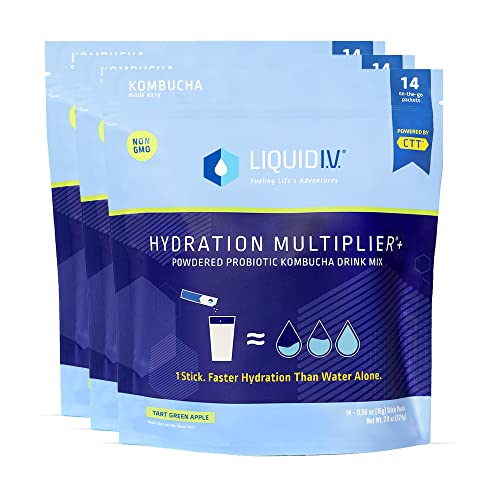 Liquid I.V. Hydration Multiplier + Probiotic Kombucha - Tart Green Apple - Hydration Powder Liquid I.V. buy supplements canada