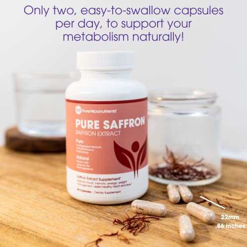 Saffron Supplements - 100% Pure Saffron Extract Capsules - Boost Energy & Mood Pure Micronutrients buy supplements canada