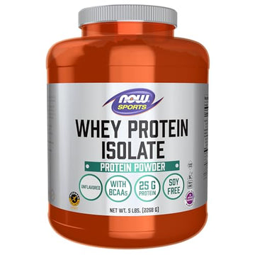 NOW Sports Nutrition, Whey Protein Isolate, 25 g With BCAAs, Unflavored Powder NOW buy supplements canada