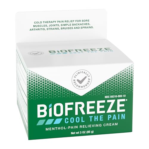 Biofreeze Pain Relief Cream for Knee, Neck, Hip, Joint, Shoulder, & Simple Backache, Arthritis Pain Reliever, Sore Muscle Relief, Cooling Menthol Pain Cream, 3 Oz Biofreeze buy supplements canada