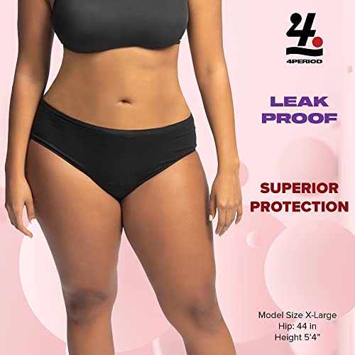 4period High Absorbency for Heavy Flow Period Panties; Leakproof, for Teens and Women (3 Black, X-Large) 4period buy supplements canada