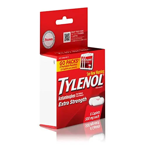 Tylenol Extra Strength 500 mg Acetaminophen Caplets, Pain Reliever & Fever Reducer, Acetaminophen for Minor Arthritis Pain, Headache, Backache & Menstrual Pain Relief, Travel Size, 6 Ct Tylenol buy supplements canada