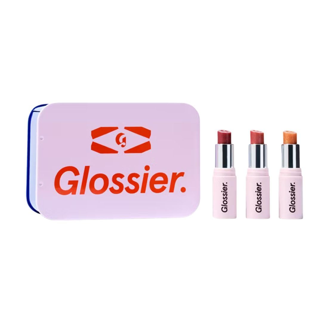 Glossier Mini Ultralip Trio Holiday Gift Set: Pony+, Villa+, Trophy – High-Shine Hydrating Lipstick Minis 0.16 oz Glossier buy supplements canada