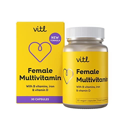 Vitl Female Multivitamin & Minerals Supplement - 30 Vegan Capsules - 21 Essential Active VITL buy supplements canada