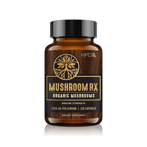 HPD Rx Mushroom Rx Organic Mushroom Extract Blend Max Immunity Dose, Lion’s Mane HPD Rx buy supplements canada