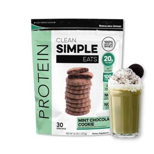 Clean Simple Eats Mint Chocolate Cookie Whey Protein Powder, Natural Sweetened Clean Simple Eats buy supplements canada