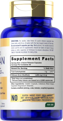 Carlyle Chitosan Supplement 1200mg | 120 Quick Release Capsules | Non-GMO Carlyle buy supplements canada