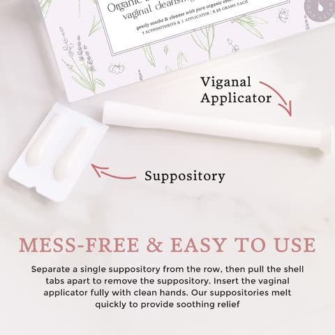 Femallay Lavender and Tea Tree Oil Vaginal Cleansing Suppositories for Hygiene, 100% Natural Melts Femallay buy supplements canada