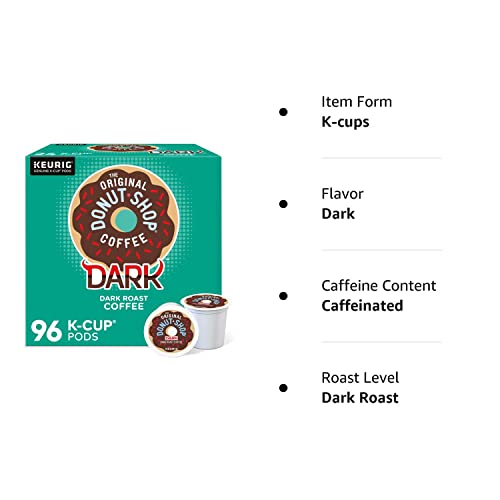 The Original Donut Shop Dark Coffee, Keurig Single-Serve K-Cup Pods, Dark Roast, 96 Ct The Original Donut Shop buy supplements canada