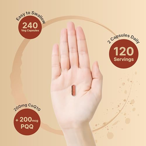 NatureBell CoQ10 (Ubiquinone) 200mg with PQQ, 240 Veggie Capsules | Stable High NatureBell buy supplements canada