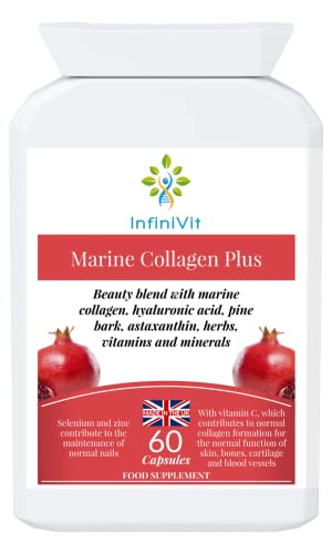 InfiniVit Marine Collagen Plus Blend Capsules - Hair Growth Enhancer with Enriched Vitamin C and Vitamin E InfiniVit buy supplements canada
