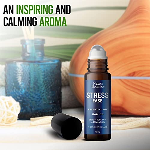 Stress Ease Essential Oil Roll On Blend 10ml - Natural Stress Relief Essential Oils Roll Nexon Botanics buy supplements canada