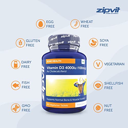 Vitamin D 4000iu 360 Micro Tablets. Vegetarian Society Approved. 12 Months Supply Zipvit buy supplements canada