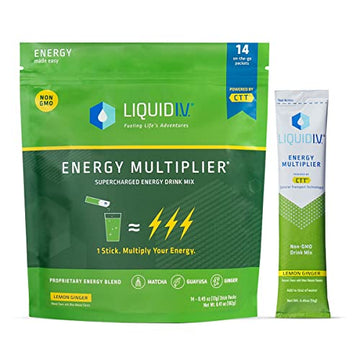 Liquid I.V. Hydration + Energy Multiplier - Lemon Ginger - Hydration Powder Packets Liquid I.V. buy supplements canada
