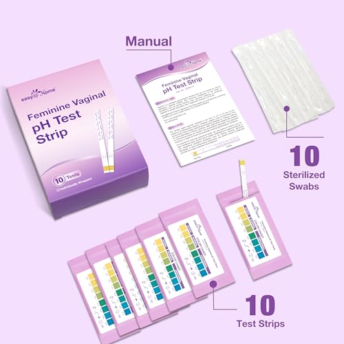 Easy@Home Vaginal pH Test -10 Strips | BV Test Kit at Home for Women | Yeast Infection Test + pH Balance Easy@Home buy supplements canada