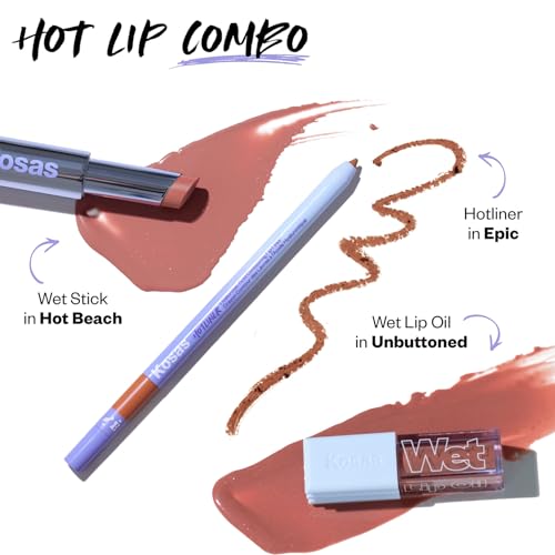 Kosas Wet Lip Oil Gloss - Hydrating Lip Plumping Treatment with Hyaluronic Acid & Peptides, Non-Sticky Finish (Unbuttoned) Kosas buy supplements canada