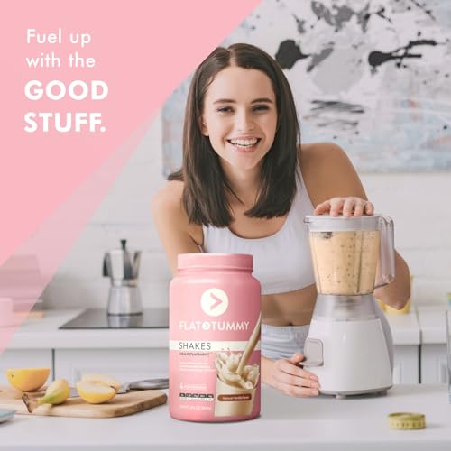 Flat Tummy Tea Meal Replacement Shake – Vanilla, 20 Servings - Plant Based Protein Flat Tummy Tea buy supplements canada