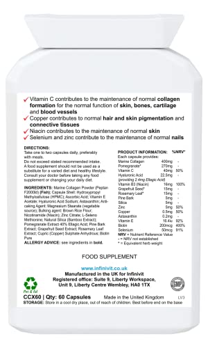 InfiniVit Marine Collagen Plus Blend Capsules - Hair Growth Enhancer with Enriched Vitamin C and Vitamin E InfiniVit buy supplements canada
