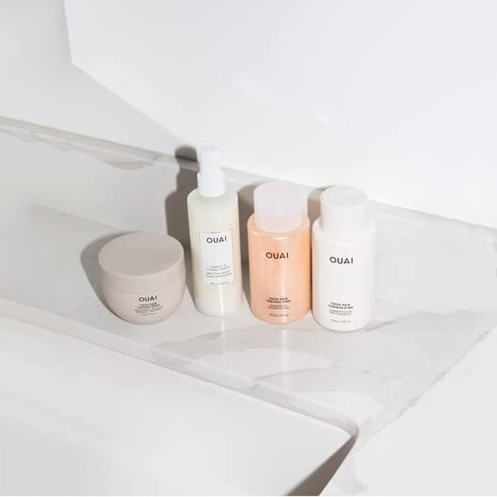 OUAI Thick Hair Shampoo & Conditioner Set, Travel Size - Moisturizing Shampoo & Conditioner - With Keratin, Marshmallow Root, Shea Butter & Avocado Oil - Sulfate, Paraben & Phthalate Free (3 Oz) OUAI buy supplements canada