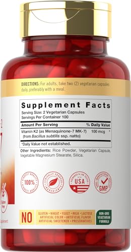 Carlyle Vitamin K2 MK7 100mcg | 200 Vegan Capsules | Menaquinone-7 Supplement Carlyle buy supplements canada