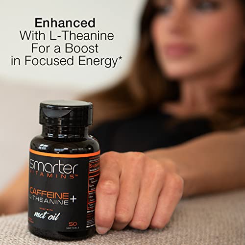 200mg Caffeine Pills - MCT Oil from 100% Coconuts + 100mg L-Theanine, Advanced Energy SmarterVitamins buy supplements canada