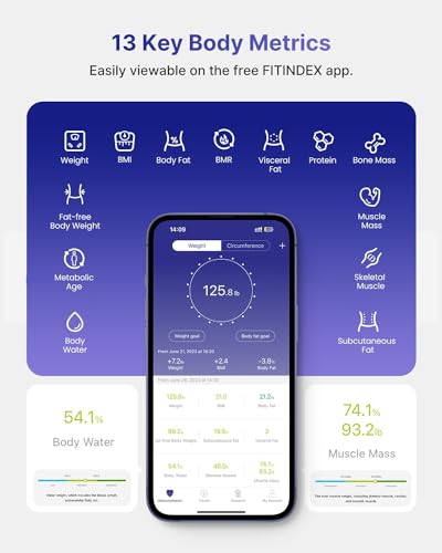 FITINDEX Smart Scale, FSA HSA Eligible Scale for Body Weight, Body Fat Scale with All-in-one FITINDEX buy supplements canada