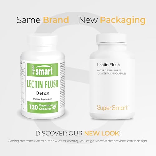Supersmart - Lectin Flush - Lectin Blocker Shield Supplement - Digestive Support & Detox - Intolerances & Food Allergies - Intestinal Health | Non-GMO & Gluten Free - 120 Vegetarian Capsules Supersmart buy supplements canada