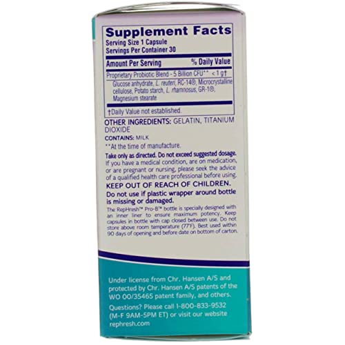 RepHresh Pro-B Vaginal Probiotic Feminine Supplement One Bottle 30 Count Rephresh buy supplements canada
