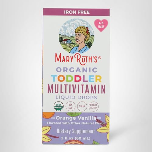 MaryRuth's Toddler Multivitamin | Vitamin A C D E B6 B12 Zinc | Healthy Growth Support | Immunity | Bone Health | Cognitive Function | Organic | Sugar Free | Vegan | Non-GMO | 2 Fl Oz | 30 Day Supply MARYRUTH'S buy supplements canada