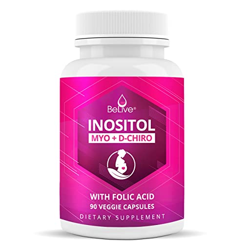 BeLive Myo-Inositol & D-Chiro Inositol Capsules - 90Ct I Inositol Supplement with Folic BeLive buy supplements canada