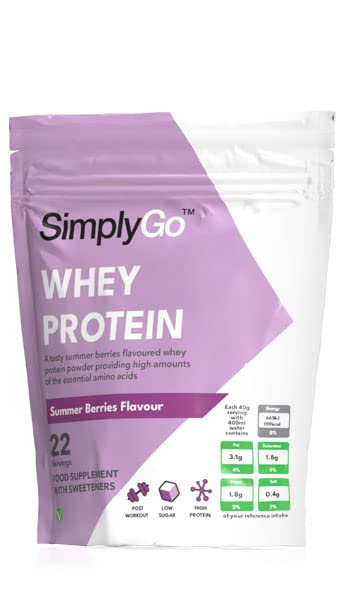 SimplyGo Whey Protein Powder | 900g | Simply Add 30g to Water, Juice or Shakes Simply Supplements buy supplements canada