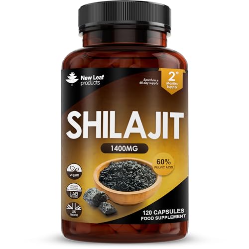 Shilajit Capsules 1400mg 60% Fulvic Acid Pure Shilajit - High Strength Himilayan Shilajit NEW LEAF PRODUCTS buy supplements canada