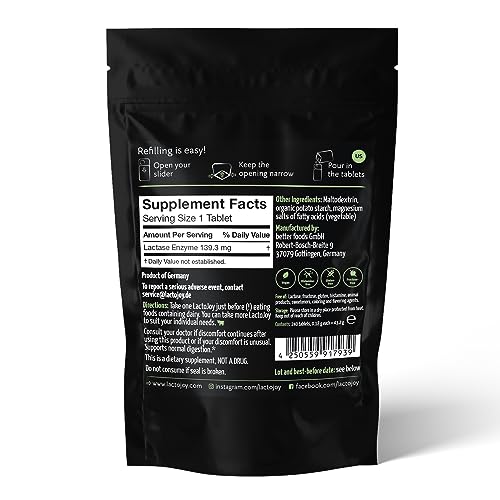 LactoJoy Lactase Pills I 240 Pieces Refill Package I Powerful Lactase Enzymes for Lactose LactoJoy buy supplements canada