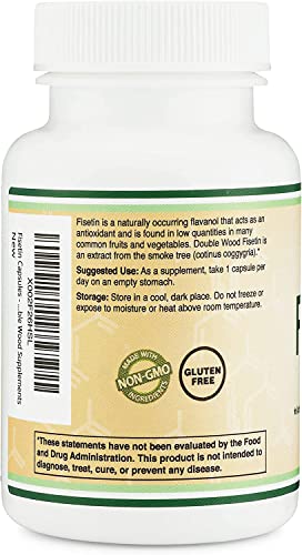 Fisetin Supplement - 100mg of Bioactive Flavnonols, 60 Count (Natural Bioflavonoid Double Wood Supplements buy supplements canada