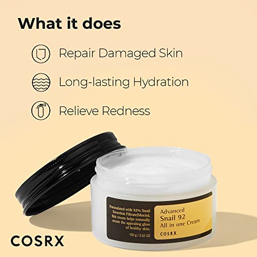 COSRX Snail Mucin 92% Moisturizer 3.52oz/ 100g, Daily Repair Face Gel COSRX buy supplements canada