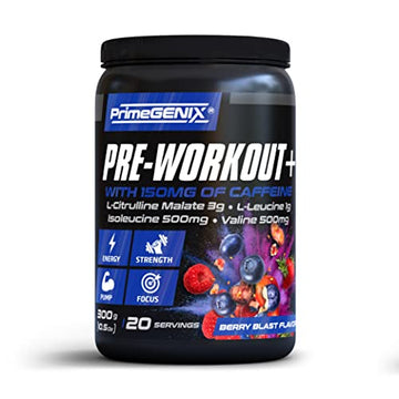 PrimeGENIX Pre-Workout+ Berry Blast Flavor | Max Performance | Boost Energy PrimeGENIX buy supplements canada
