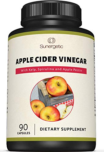Sunergetic Premium Apple Cider Vinegar Capsules – Includes Apple Pectin, Spirulina Sunergetic buy supplements canada