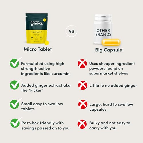 Nutrition Geeks Turmeric Tablets 2000 mg with Black Pepper & Ginger, High Strength Nutrition Geeks buy supplements canada
