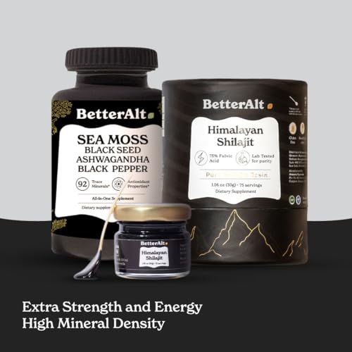 Better Alt Energy Duo with Pure Himalayan Shilajit Resin 30 gm & Sea Moss Capsules Better Alt buy supplements canada