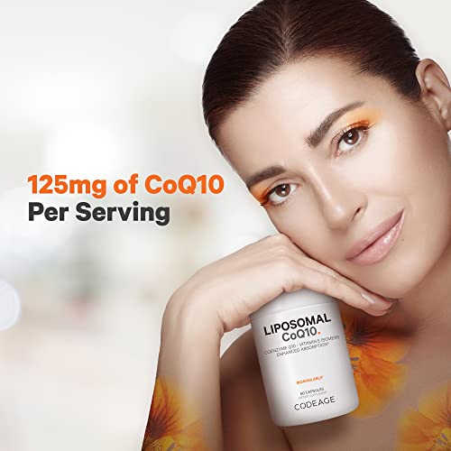 Codeage Liposomal CoQ10 Supplement - Vitamin E Isomers Tocopherols - 125mg Coenzy Codeage buy supplements canada