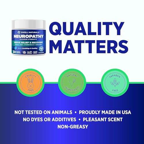 OWELL NATURALS Neuropathy Nerve Relief Cream - Maximum Strength Relief Cream for OWELL NATURALS buy supplements canada
