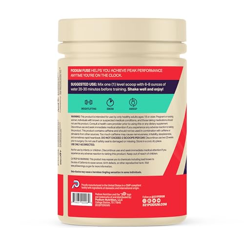 Podium Nutrition, Fuse Pre Workout Powder, Sour Watermelon, 30 Servings, Beta Alanine Podium Nutrition buy supplements canada