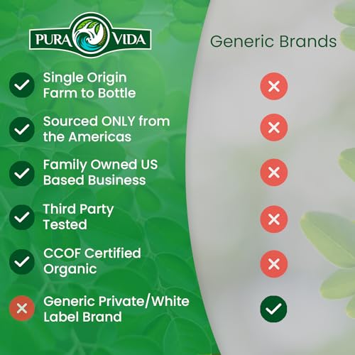 PURA VIDA MORINGA Moringa Powder Organic Single Origin - Premium 100% Leaf Powder PURA VIDA MORINGA buy supplements canada