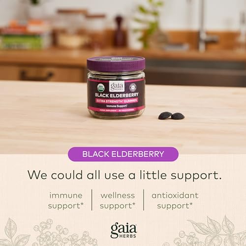 Gaia Herbs Black Elderberry (Sambucus Nigra) Extra Strength Gummies Gaia Herbs buy supplements canada