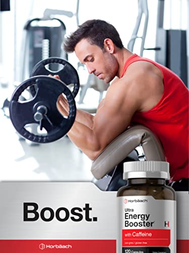 Ultra Energy Supplement | 120 Capsule Pills | with Caffeine & Vitamin B12 | Daily Energy Booster Horbäach buy supplements canada