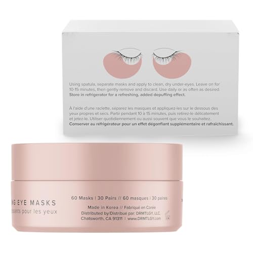 DRMTLGY Brightening Eye Masks – Biodegradable Hydrogel Under Eye Patches with Caffeine, Peptides, Hyaluronic Acid & Niacinamide DRMTLGY buy supplements canada