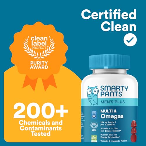 SmartyPants Men's Multivitamin Gummies with Omega 3 DHA/EPA, Methylfolate, Vitamin D3, C, B12, B6, A, K, Zinc SmartyPants buy supplements canada