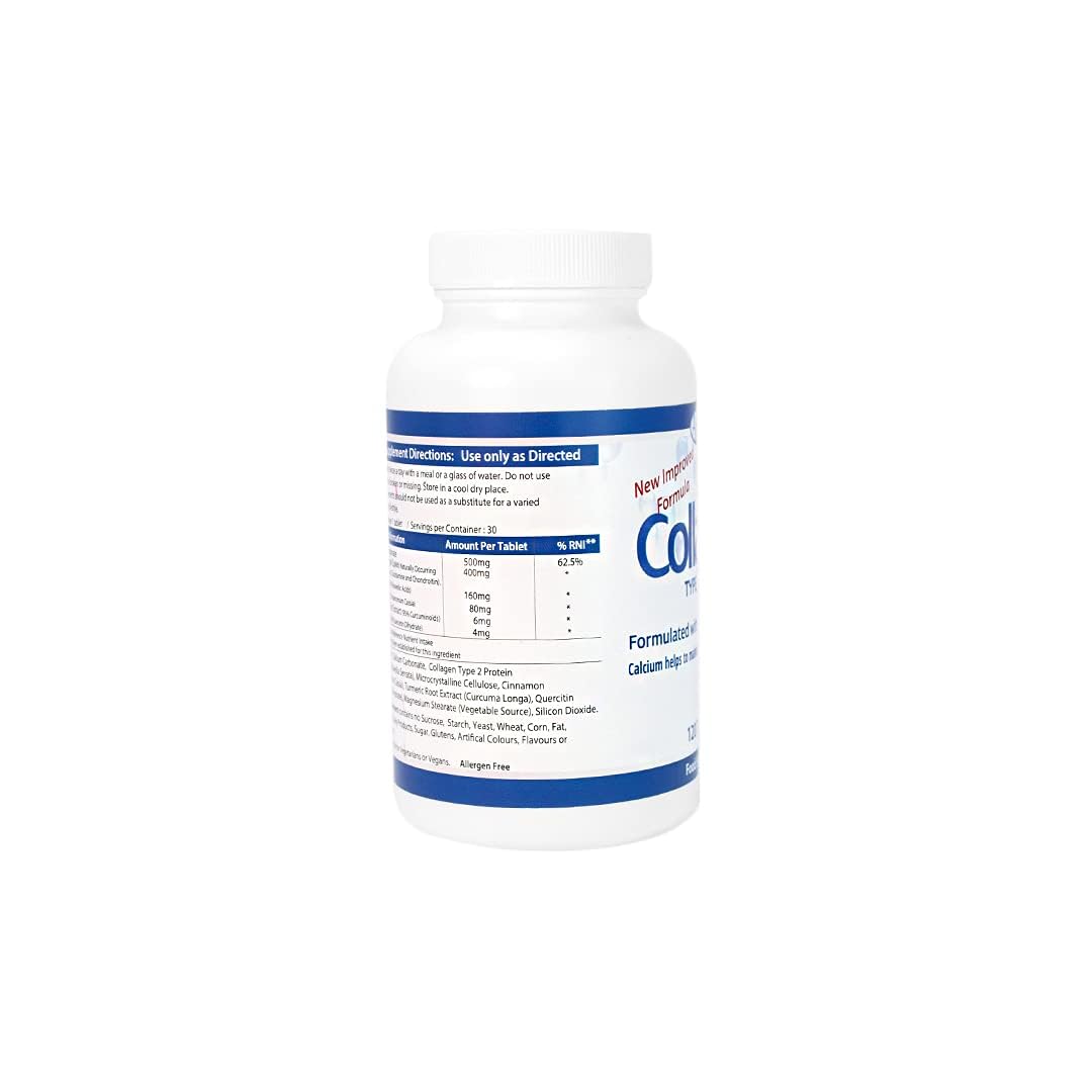 AHS Collagen Type 2 120 Tablets - 4500MG Per Day - Formulated with Calcium and Turmeric AHS buy supplements canada
