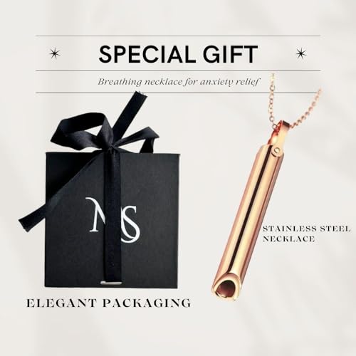 Mariscal Anxiety Breathing Necklace - Rose Gold Anti Anxiety Necklace Breathing for Women and Men Mariscal Store buy supplements canada